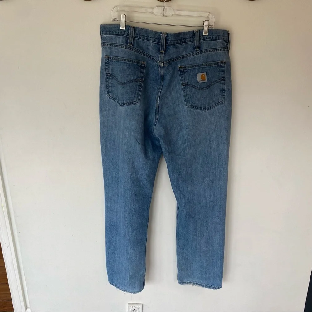 Carhartt relaxed fit distressed straight leg jeans size 38x32 - Picture 8 of 16